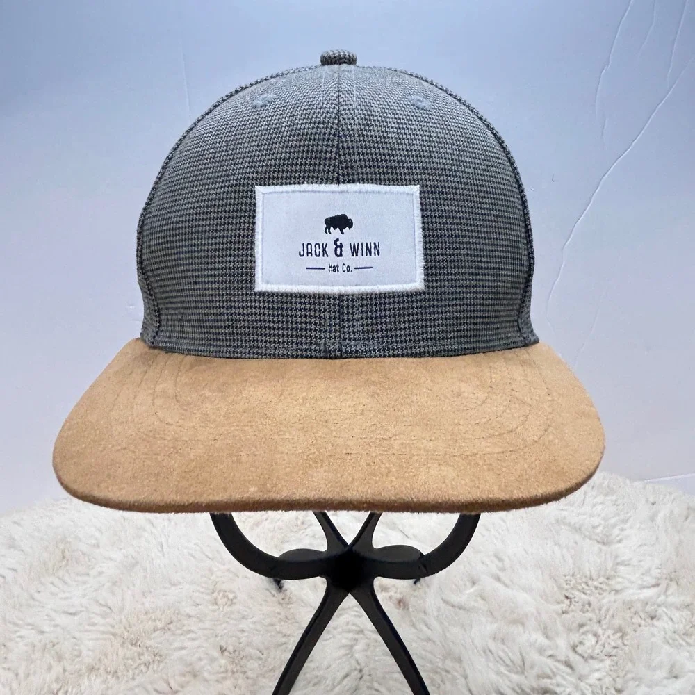 Kids Jack & Winn Hat‎ Co Houndstooth Buffalo Patch Adjustable Baseball Cap
